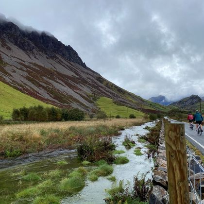 Snowdon Sea to Summit cycling through the valley