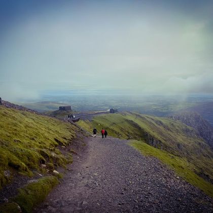 Picture of clouds clearing revealing view from snowdon